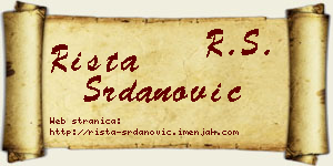 Rista Srdanović vizit kartica